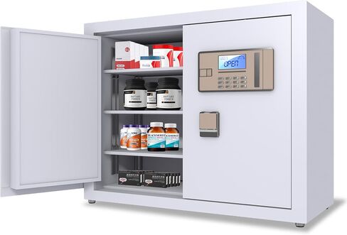 6.6 Cubic Feet, fireproof safe for home, for Medications, Jewelry, Cash, Documents. All-Steel Double-Door Personal safe. Digital Keypad Fireproof Safe with Keys & Pass Code. in Saudi Arabia