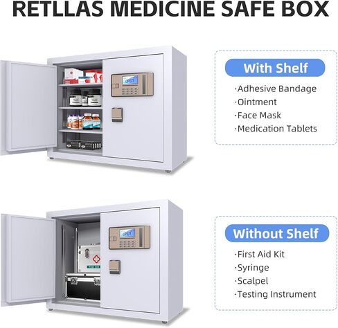 6.6 Cubic Feet, fireproof safe for home, for Medications, Jewelry, Cash, Documents. All-Steel Double-Door Personal safe. Digital Keypad Fireproof Safe with Keys & Pass Code. in Saudi Arabia