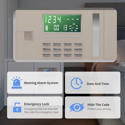6.6 Cubic Feet, fireproof safe for home, for Medications, Jewelry, Cash, Documents. All-Steel Double-Door Personal safe. Digital Keypad Fireproof Safe with Keys & Pass Code. in Saudi Arabia