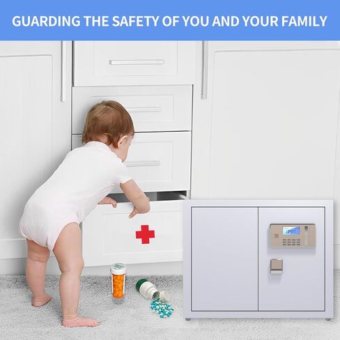 6.6 Cubic Feet, fireproof safe for home, for Medications, Jewelry, Cash, Documents. All-Steel Double-Door Personal safe. Digital Keypad Fireproof Safe with Keys & Pass Code. in Saudi Arabia