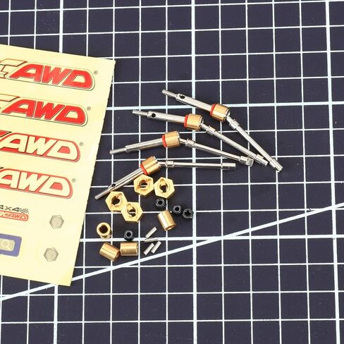 RCAWD SCX24 +4MM Wide CVD Drive Shaft Set for Axial 1/24 SCX24 & AX24 Series Upgrades Part in Saudi Arabia