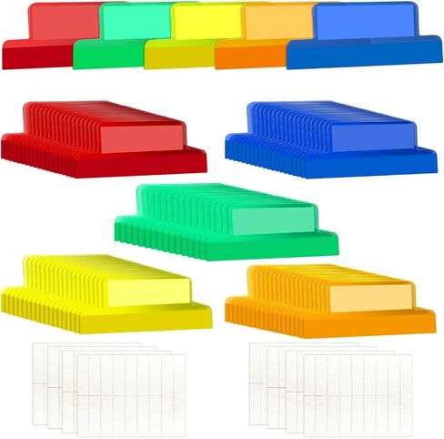 2 Inch Insertable Self-adhesive Tabs with Printable Inserts Bible Tabs Plastic Index Tabs for Notebooks File Tabs Self Adhesive Clear Sticky Tabs Adhesive File Folder Tabs (50 Pieces) in Saudi Arabia