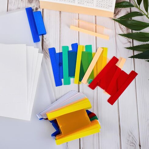 2 Inch Insertable Self-adhesive Tabs with Printable Inserts Bible Tabs Plastic Index Tabs for Notebooks File Tabs Self Adhesive Clear Sticky Tabs Adhesive File Folder Tabs (50 Pieces) in Saudi Arabia