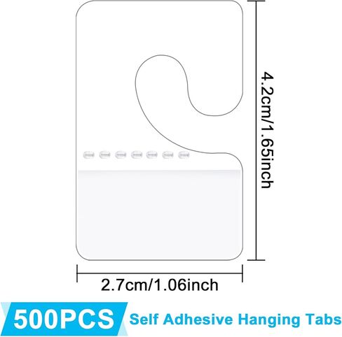 500 قطعة من علامات تعليق الخطاف، علامات تعليق ذاتية اللصق، علامات تبويب لاصقة شديدة التحمل، علامات عرض، خطافات تعليق معلقة لعروض البيع بالتجزئة في المتاجر التجارية (1.06 × 1.65 بوصة) in Kuwait
