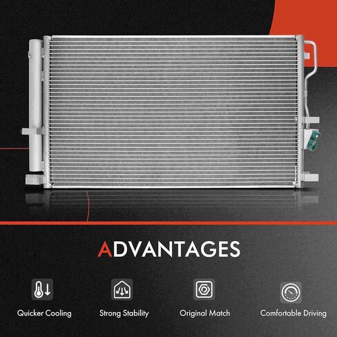 A-Premium A/C Condenser Replace# 4478350070 - Compatible with 2016-2020 Mercedes-Benz Metris L4 2.0L in Saudi Arabia