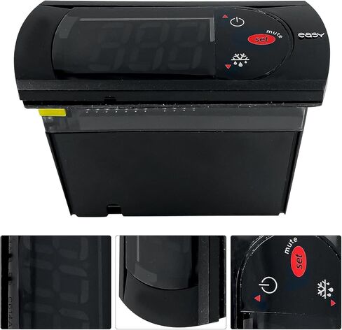 PJEZS0H100 ترموستات درجة الحرارة مع مسبار الاستشعار، 115 فولت، مجموعة ترموستات درجة الحرارة الكاملة المتوافقة مع كاريل وجميع أنواع الثلاجة (أسود) in Kuwait