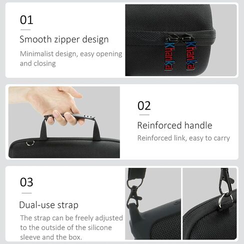 Khanka Hard Travel Case + Silicone Case Replacement for JBL Charge 5 Portable Waterproof Wireless Bluetooth Speaker in Saudi Arabia