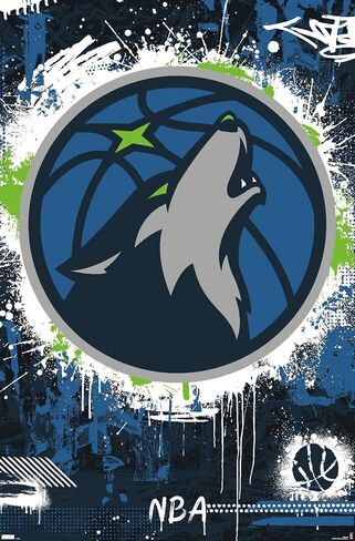 Trends International NBA Minnesota Timberwolves - Maximalist Logo 23 Wall Poster in Saudi Arabia