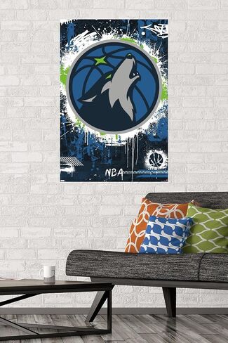 Trends International NBA Minnesota Timberwolves - Maximalist Logo 23 Wall Poster in Saudi Arabia