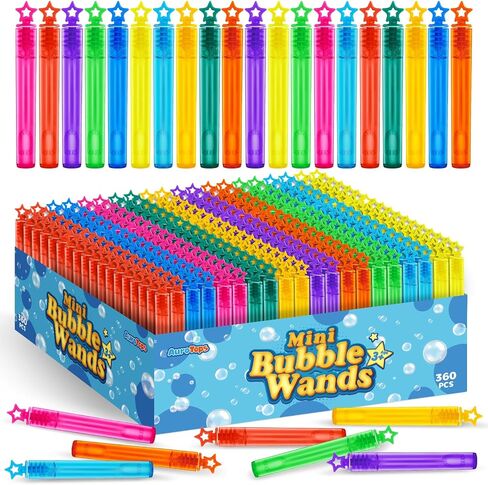 360 PCS Mini Bubble Wands,Bubble Party Favors Assortment Toys for Kids,Themed Birthday, Halloween, Goodie Bags, Carnival Prizes, Wedding, Bubble Maker Toys for Kids,Outdoor Gifts for Girls & Boys in Saudi Arabia