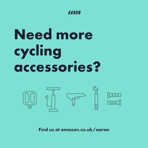 AARON FIT Handlebar Grips with Gel Cushioning, Sporty Handlebar Grips Made from Non-Slip Rubber, Lock-On Handlebar Grips for E-Bikes, Mountain Bikes, Cross Bikes, Fixie Bikes in Saudi Arabia