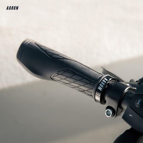 AARON FIT Handlebar Grips with Gel Cushioning, Sporty Handlebar Grips Made from Non-Slip Rubber, Lock-On Handlebar Grips for E-Bikes, Mountain Bikes, Cross Bikes, Fixie Bikes in Saudi Arabia