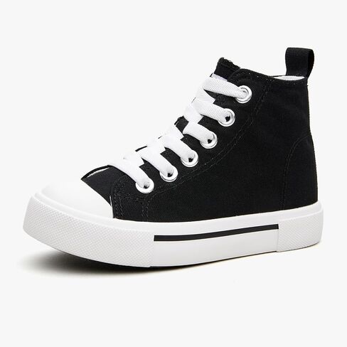 Girls and Boys Canvas Mid-Top Sneakers with Elastic Closure and Comfort Insole in Saudi Arabia