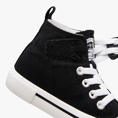 Girls and Boys Canvas Mid-Top Sneakers with Elastic Closure and Comfort Insole in Saudi Arabia