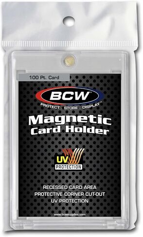 BCW Magnetic Card Holder - 100 PT Thickness -1 ct | Protective Display Card Case with Secure Gold Magnet Closure | UV Protection, Quick Access Design for Sports, Gaming, and Collectible Cards in Saudi Arabia