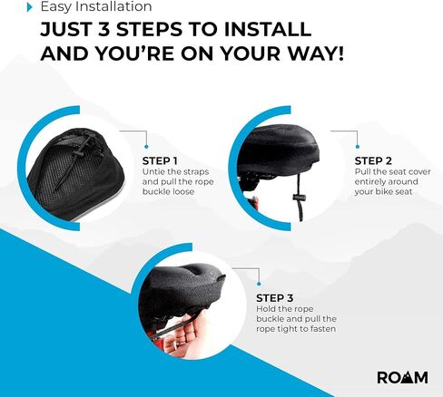 وسادة مقعد الدراجة Roam - غطاء جل مبطن مريح للدراجة، متوافق مع Peloton أو Mountain أو Road أو Cruiser أو التمرين أو الدوران أو الدراجات الثابتة - غطاء سرج للرجال والنساء البالغين in Kuwait