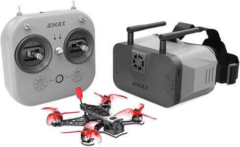 EMAX Tinyhawk 3 Freestyle PLUS+ RTF Kit جاهزة للطيران التناظرية FPV Drone Mini Racing Quadcopter إطار متين من ألياف الكربون مع وحدة تحكم ونظارات واقية للمبتدئين in Kuwait