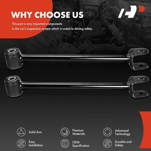 A-Premium 2 x Rear Lower Rearward Control Arm with Bushing, Compatible with Toyota Highlander 2004-2007 & Lexus RX330 2004-2006, RX350 2007-2009, RX400h 2006-2008, AWD Only in Saudi Arabia