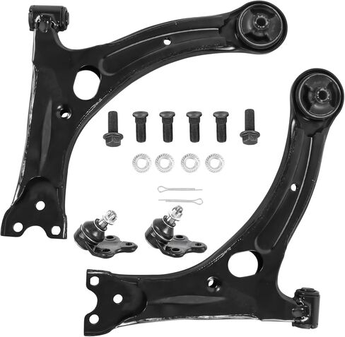 4 Pcs Front Lower Control Arm with Ball Joint Assembly Compatible for 2000-2005 Toyota Celica/2003-2013 Toyota Corolla K640360 K640361 K90309 in Saudi Arabia