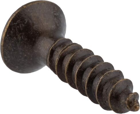 #6 x 5/8" Antique Brass Oval Head Phillips Drive Wood Screws | Pack of 25 | Self Tapping Screws for Wood Antique or Modern Furniture | SCR658OVPHAB in Saudi Arabia