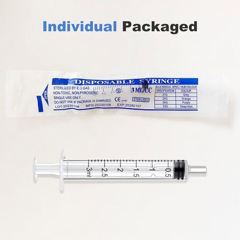 3ml Oral Dispenser Feeding Syringe - Pack of 100 Pet Syringes for Puppies, Kittens, and Small Animals in Saudi Arabia