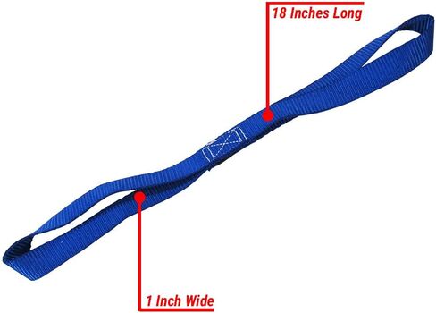 Pit Posse Soft Loop Tie Down Straps - 18" Nylon Loops Straps Extension – Secure Your Motorcycle/ATV/Dirt Bike/Kayak – 4,500 Lbs. Breaking Strength - Set of 2 Straps [Blue] in Saudi Arabia