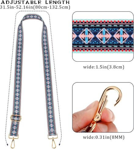 Wide Purse Straps Replacement Crossbody Straps, Purse Strap Extender, Adjustable Bag Straps for Crossbody Handbag in Saudi Arabia