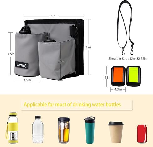 حامل أكواب السفر للأمتعة، علبة مشروبات يدوية مجانية، تحمل كوبين من القهوة أو زجاجات المياه، ملحقات الطائرة والسفر للمسافرين، تناسب مقابض حقائب السفر وحمل الأمتعة. in Kuwait