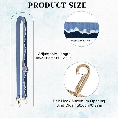 Purse Strap, 2'' Wide Crossbody Bag Extender Strap Adjustable Handbag Straps Mixed Colors Shoulder Replacement Straps for Women Men Guitar Straps, Messenger Bag Straps in Saudi Arabia