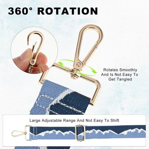 Purse Strap, 2'' Wide Crossbody Bag Extender Strap Adjustable Handbag Straps Mixed Colors Shoulder Replacement Straps for Women Men Guitar Straps, Messenger Bag Straps in Saudi Arabia