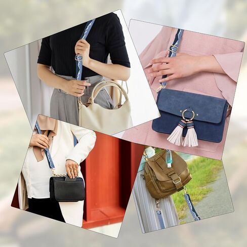 Purse Strap, 2'' Wide Crossbody Bag Extender Strap Adjustable Handbag Straps Mixed Colors Shoulder Replacement Straps for Women Men Guitar Straps, Messenger Bag Straps in Saudi Arabia