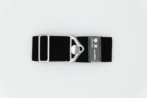 Travel Belt for Luggage - Adjustable Luggage Straps for Suitcases with Alloy Buckle，2-in-1 Adjustable Elastic Luggage Strap, Hands-Free for Airport Travel Accessories for Women & Men (Black) in Saudi Arabia
