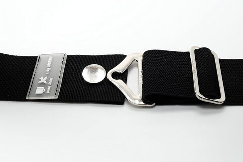 Travel Belt for Luggage - Adjustable Luggage Straps for Suitcases with Alloy Buckle，2-in-1 Adjustable Elastic Luggage Strap, Hands-Free for Airport Travel Accessories for Women & Men (Black) in Saudi Arabia