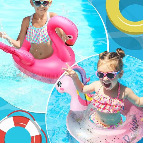 6 Pcs Inflatable Pool Float for Boys Girls Animal Pool Float for Toddler Age 1-4 Swim Tube Ring Ride on Beach Floaties for Summer Beach Lake Pool(Dinosaurs, Turtles, Sharks, Deer) in Saudi Arabia