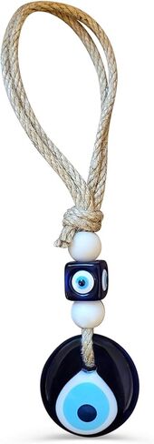 زجاج أزرق كحلي عين الشر ديكور معلق للسيارة ملحق حلية لمرآة الرؤية الخلفية in Kuwait