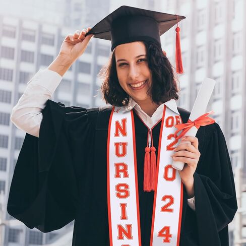 Nurse Graduation Stole Class of 2024 RN Nursing Graduate Sash 2024 Nurses School Graduation Gift for Nurse Student in Saudi Arabia