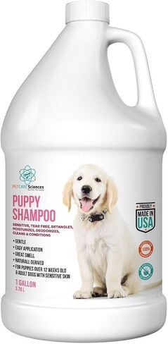 8 fl oz Tearless Puppy Shampoo and Conditioner - Anti Itch Dog Shampoo Sensitive Skin - Coconut Oil Oatmeal Pet Shampoo for Puppies in Saudi Arabia