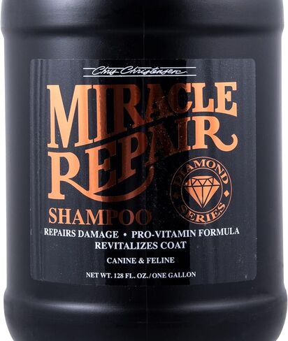 Chris Christensen Diamond Series Miracle Repair Dog Shampoo, Groom Like a Professional, Pro-Vitamin Formula, Made in The USA, 16 oz in Saudi Arabia