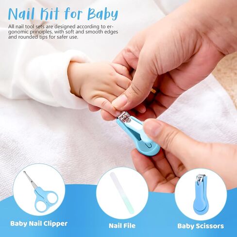 Baby Grooming Kit, 20 in 1 Baby Safety Care Set, Baby Essentials Kit, Portable Baby Hair Brush and Comb Set for Newborn Nursery Infant Toddlers Baby Boys Girls - Pink in Saudi Arabia