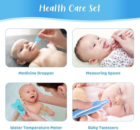 Baby Grooming Kit, 20 in 1 Baby Safety Care Set, Baby Essentials Kit, Portable Baby Hair Brush and Comb Set for Newborn Nursery Infant Toddlers Baby Boys Girls - Pink in Saudi Arabia