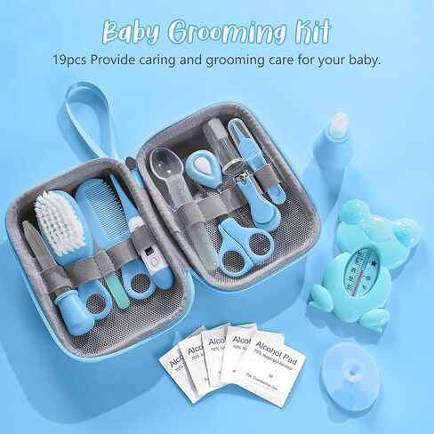 Baby Grooming Kit, 20 in 1 Baby Safety Care Set, Baby Essentials Kit, Portable Baby Hair Brush and Comb Set for Newborn Nursery Infant Toddlers Baby Boys Girls - Pink in Saudi Arabia