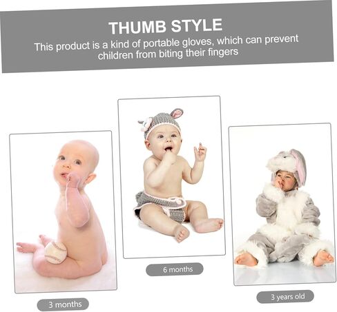 2 Pairs anti-eating gloves toys for kids teen stuff baby gloves baby thumb protector nail kits baby toy Infant Finger Sucking Corrector white nail biting toddler nylon protection in Saudi Arabia
