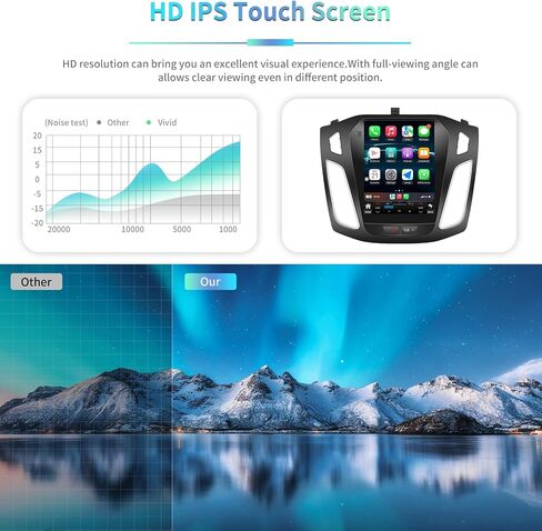 5GWiFi ترقية 4GB+32GB Android13 راديو ستيريو للسيارة لفورد فوكس 2012-2018 CarPlay & Andriod Auto 10.4 بوصة تعمل باللمس راديو السيارة أندرويد مع ملاحة GPS بلوتوث واي فاي كاميرا احتياطية in Kuwait