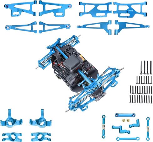 لأجزاء ترقية MJX Hyper Go H14BM 14210 14209 Jetwood 1/14 RC أجزاء ترقية معدنية للسيارة، لأجزاء ترقية Hype Go 1/14 أجزاء الألومنيوم الكاملة 18 قطعة باللون الأحمر in Kuwait
