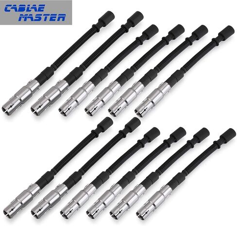 أسلاك توصيل الإشعال من كابل ماستر متوافقة مع مرسيدس بنز C240 ​​C320 E320 ML350 SLK320 CLK320 ML320 كرايسلر كروس فاير V6 12 سلكًا in Kuwait