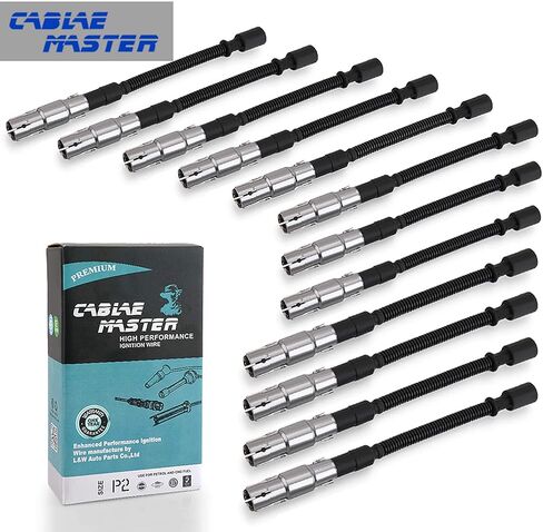 أسلاك توصيل الإشعال من كابل ماستر متوافقة مع مرسيدس بنز C240 ​​C320 E320 ML350 SLK320 CLK320 ML320 كرايسلر كروس فاير V6 12 سلكًا in Kuwait