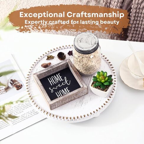 Wooden Risers for Decor, Wood Risers for Display Decorative, Wood Pedestal Stand for Kitchen Counter, Coffee Table, Dining Table Farmhouse Decor in Kuwait