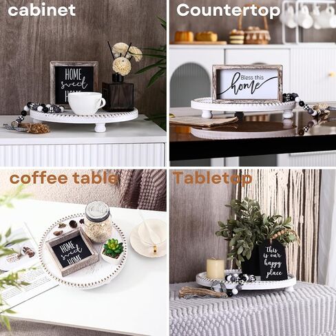 Wooden Risers for Decor, Wood Risers for Display Decorative, Wood Pedestal Stand for Kitchen Counter, Coffee Table, Dining Table Farmhouse Decor in Kuwait