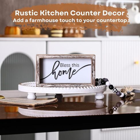 Wooden Risers for Decor, Wood Risers for Display Decorative, Wood Pedestal Stand for Kitchen Counter, Coffee Table, Dining Table Farmhouse Decor in Kuwait