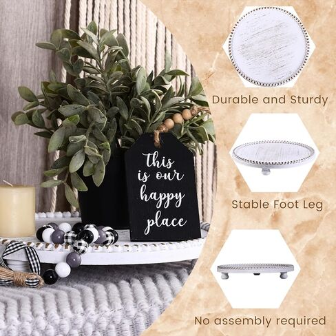 Wooden Risers for Decor, Wood Risers for Display Decorative, Wood Pedestal Stand for Kitchen Counter, Coffee Table, Dining Table Farmhouse Decor in Kuwait